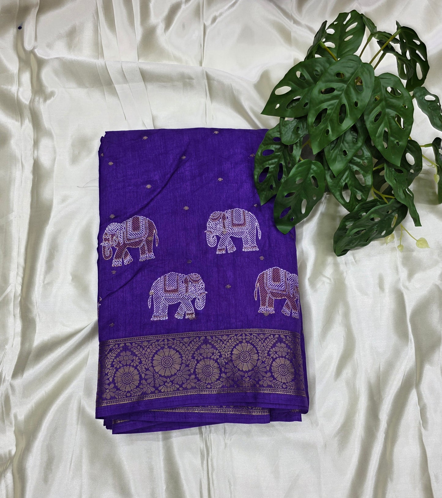 Cotton Blend Fancy Saree