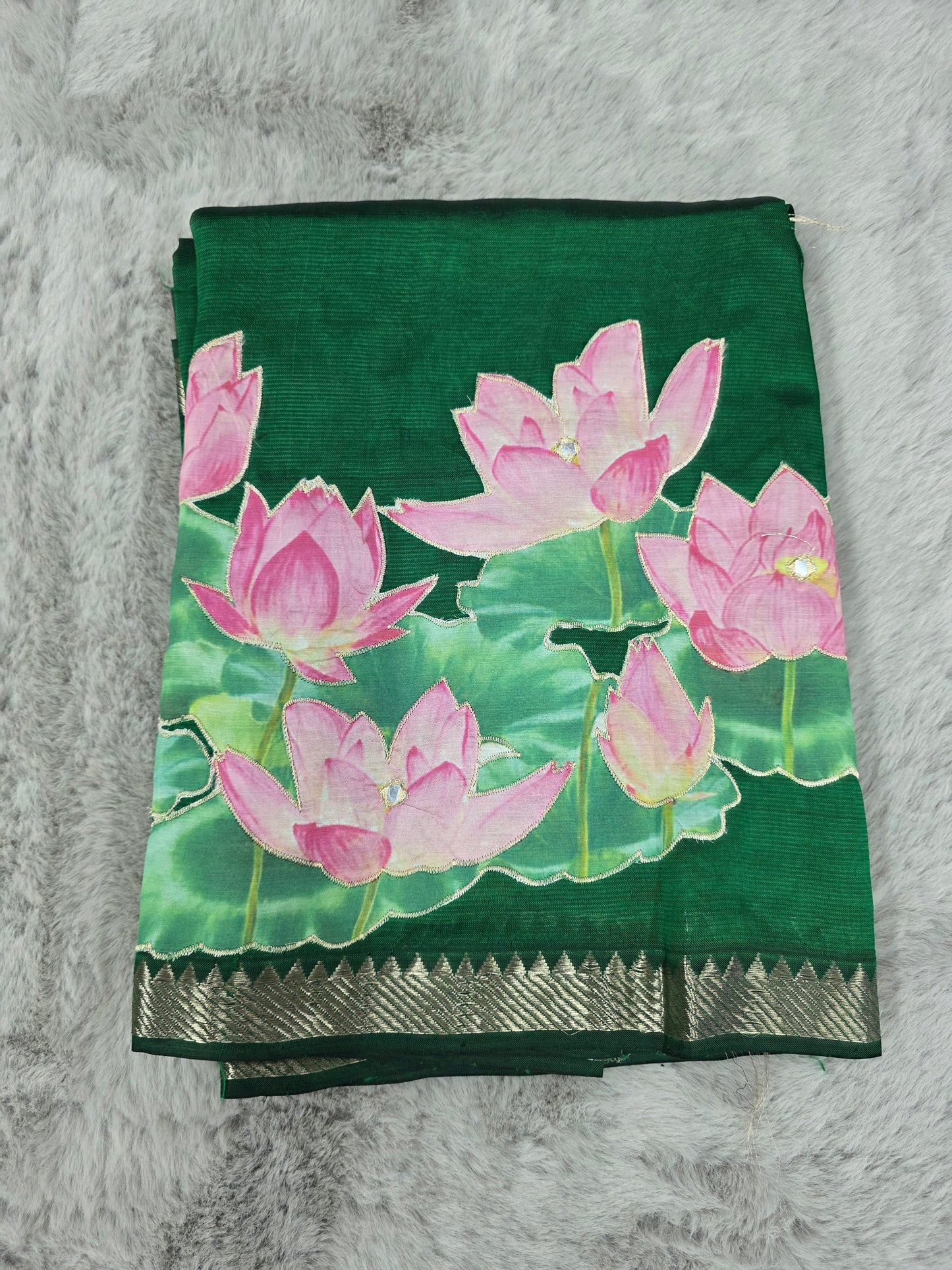 Mangalgiri Saree with Applique Work - SHC002