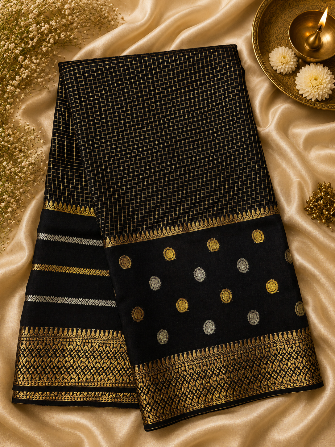 Premium Crepe Mysore Silk Saree