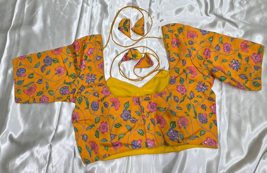 Yellow Crepe Blouse
