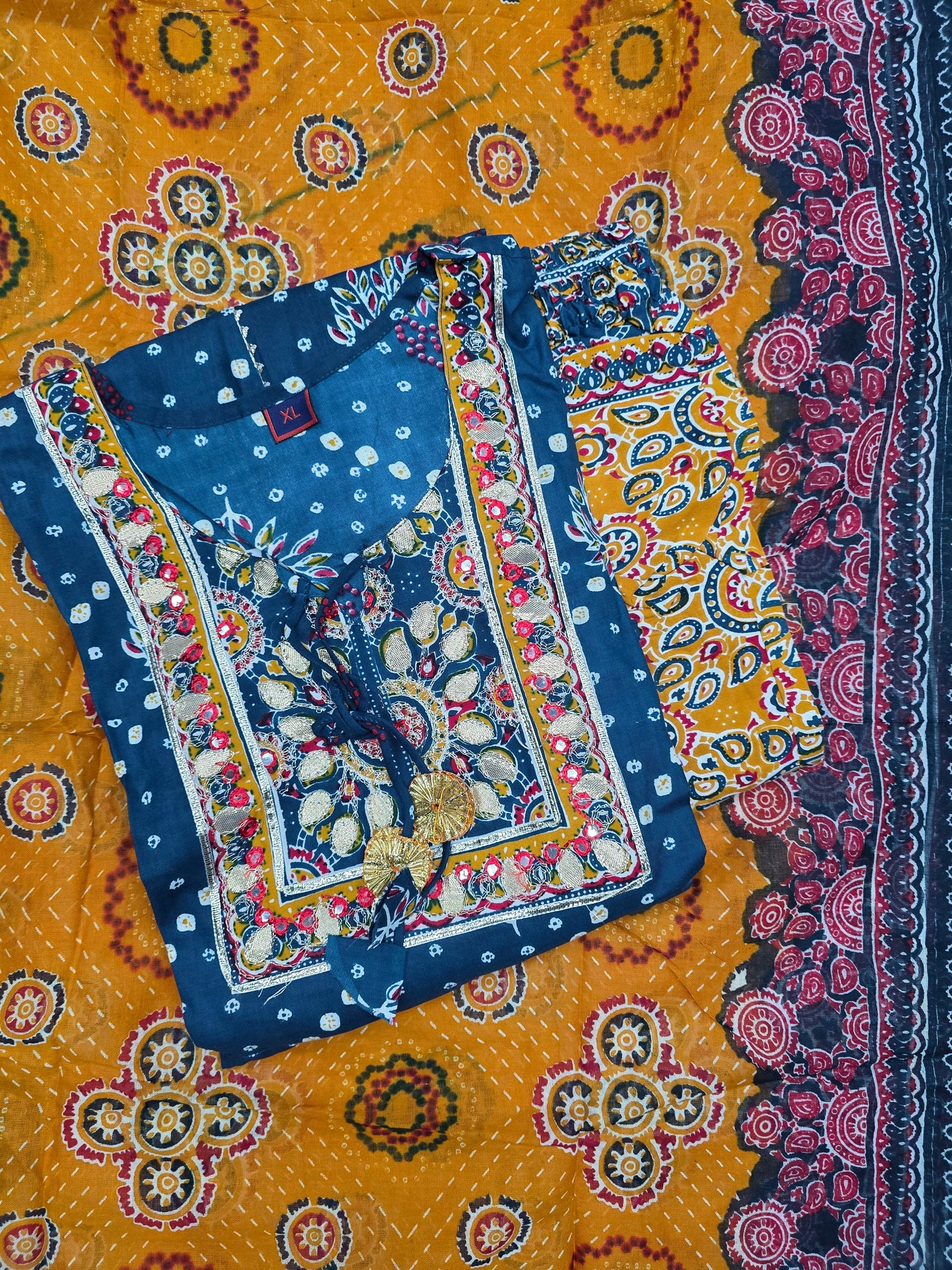 Blue Cotton 3pc Set
