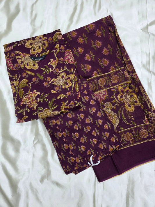 Purple Cotton 3pc Set