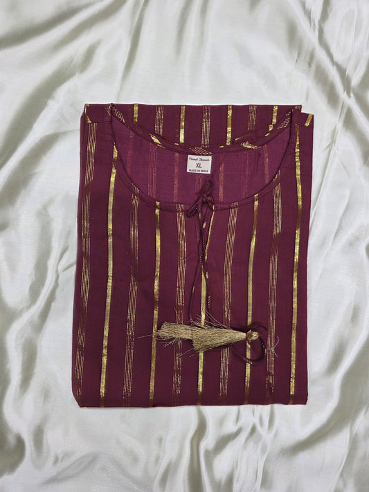 Purple stripes 1pc kurti
