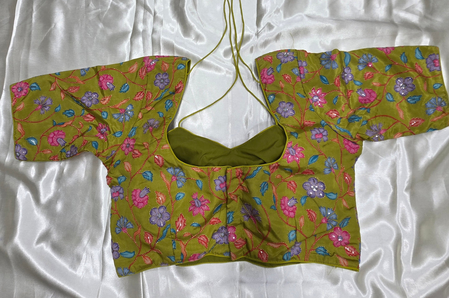 Green Crepe Blouse