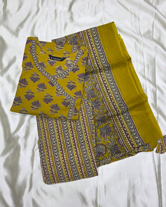 Yellow Cotton 3pc Set