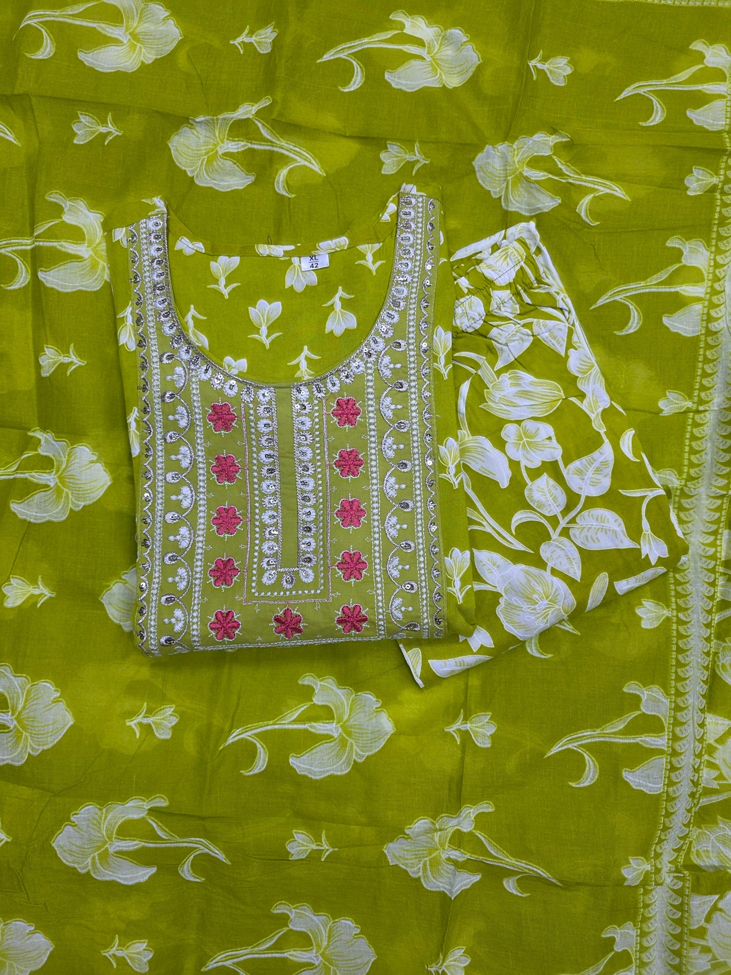 Green Cotton 3pc Set