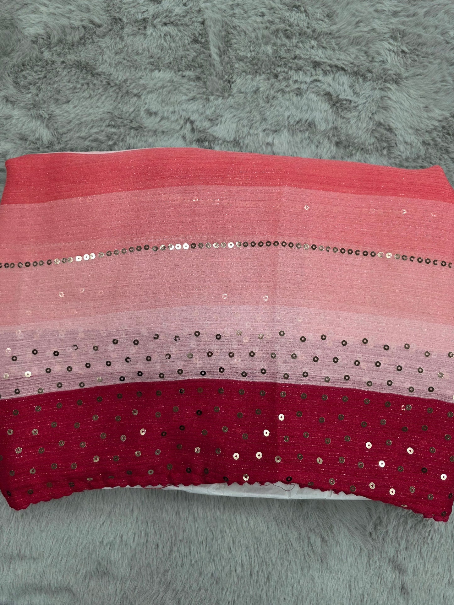 Georgette Sequence work saree