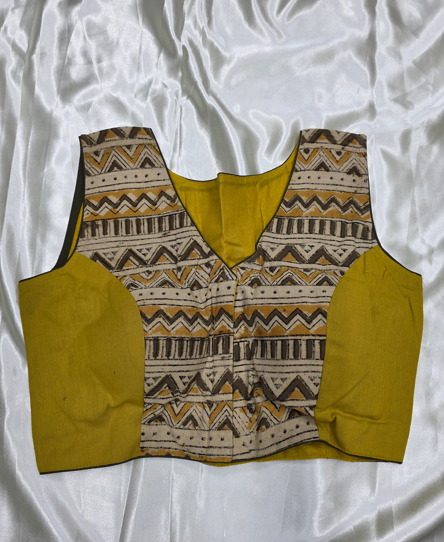 Yellow Kalamkari Blouse