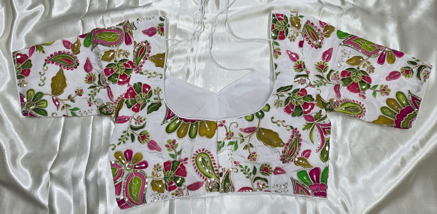 White Crepe Silk Blouse