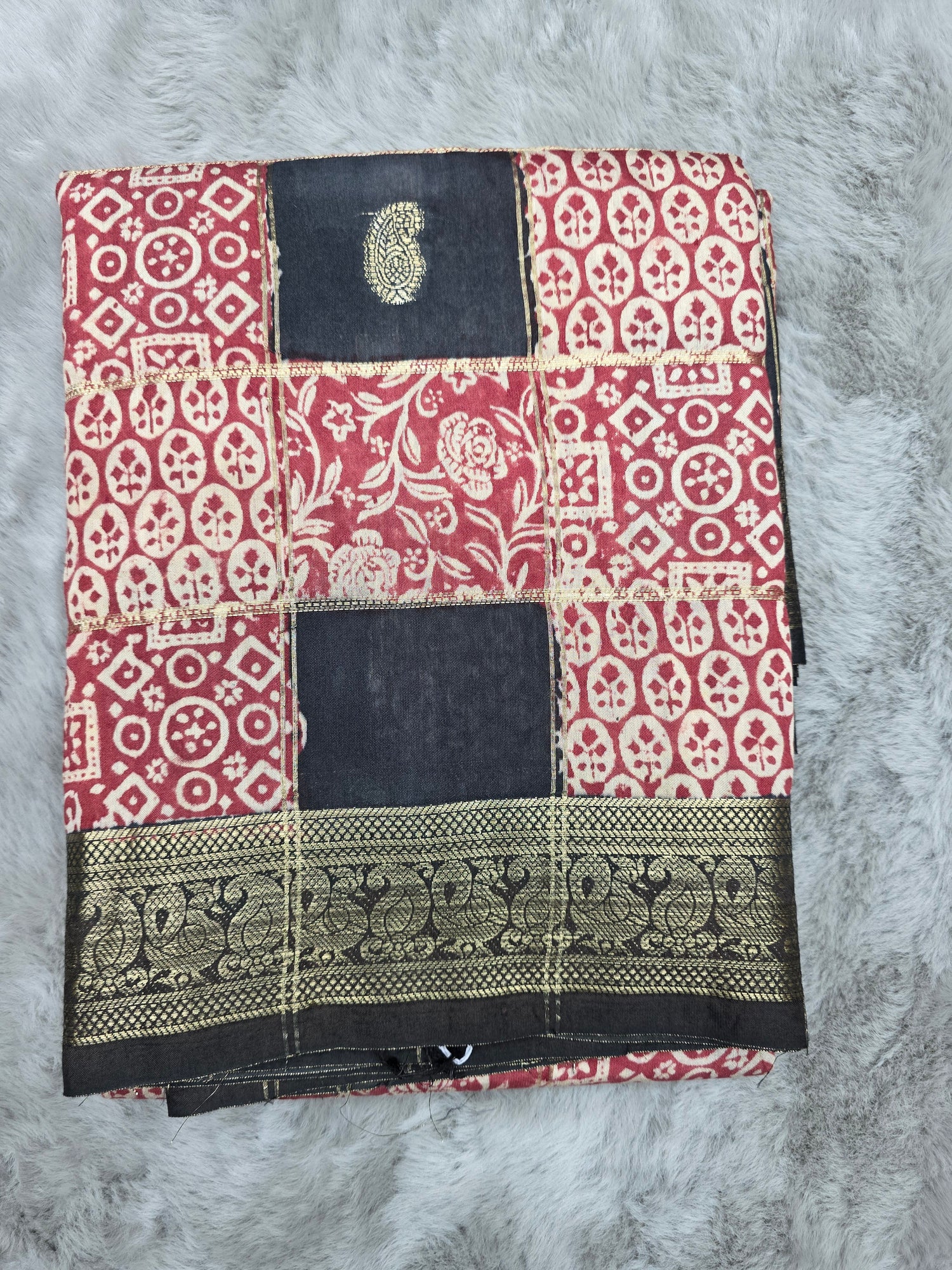 Block print saree