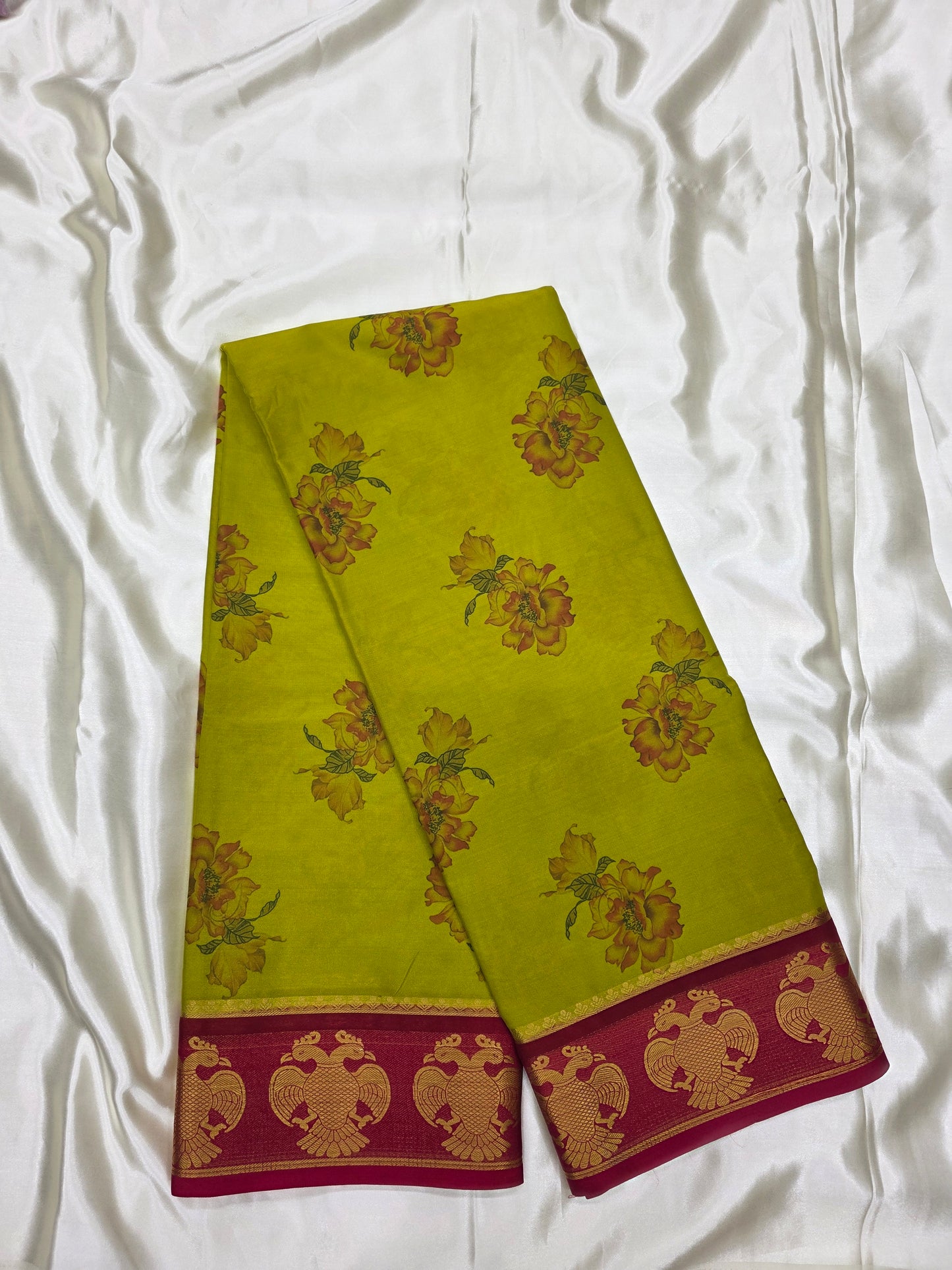 Digitalprint crepe silk sarees