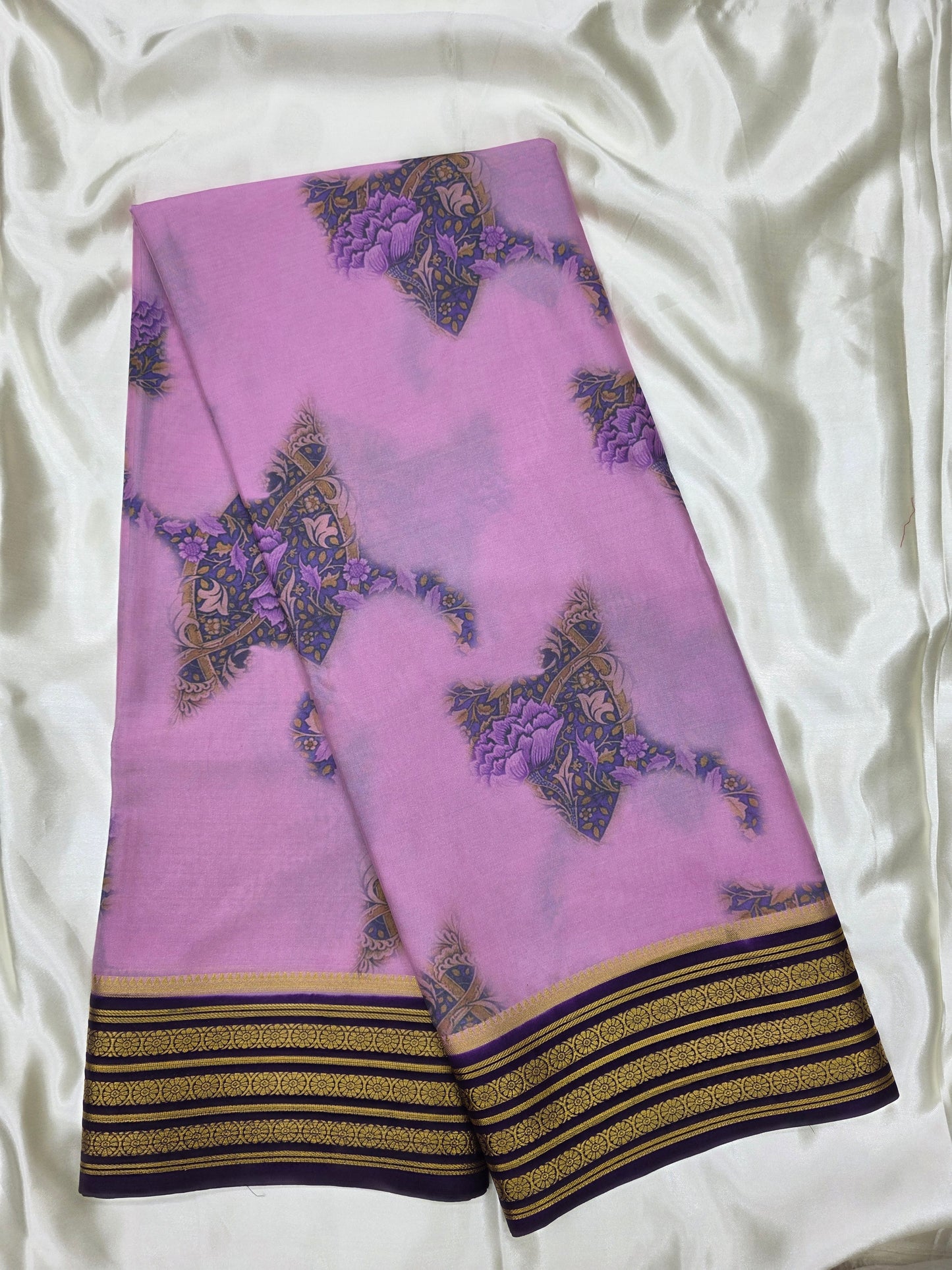 Digital print crepe silk sarees