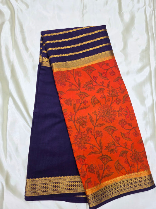 Digital print crepe silk sarees