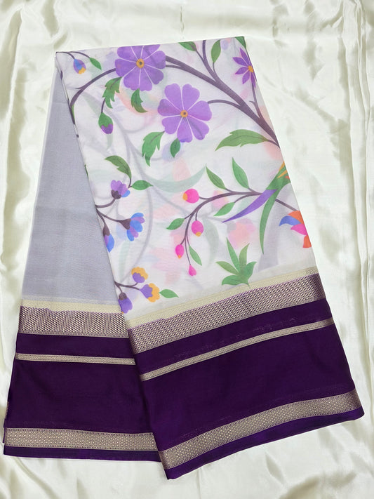 Digital Print Crepe Silk Saree