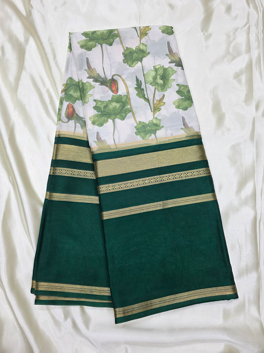 Digital print crepe silk sarees