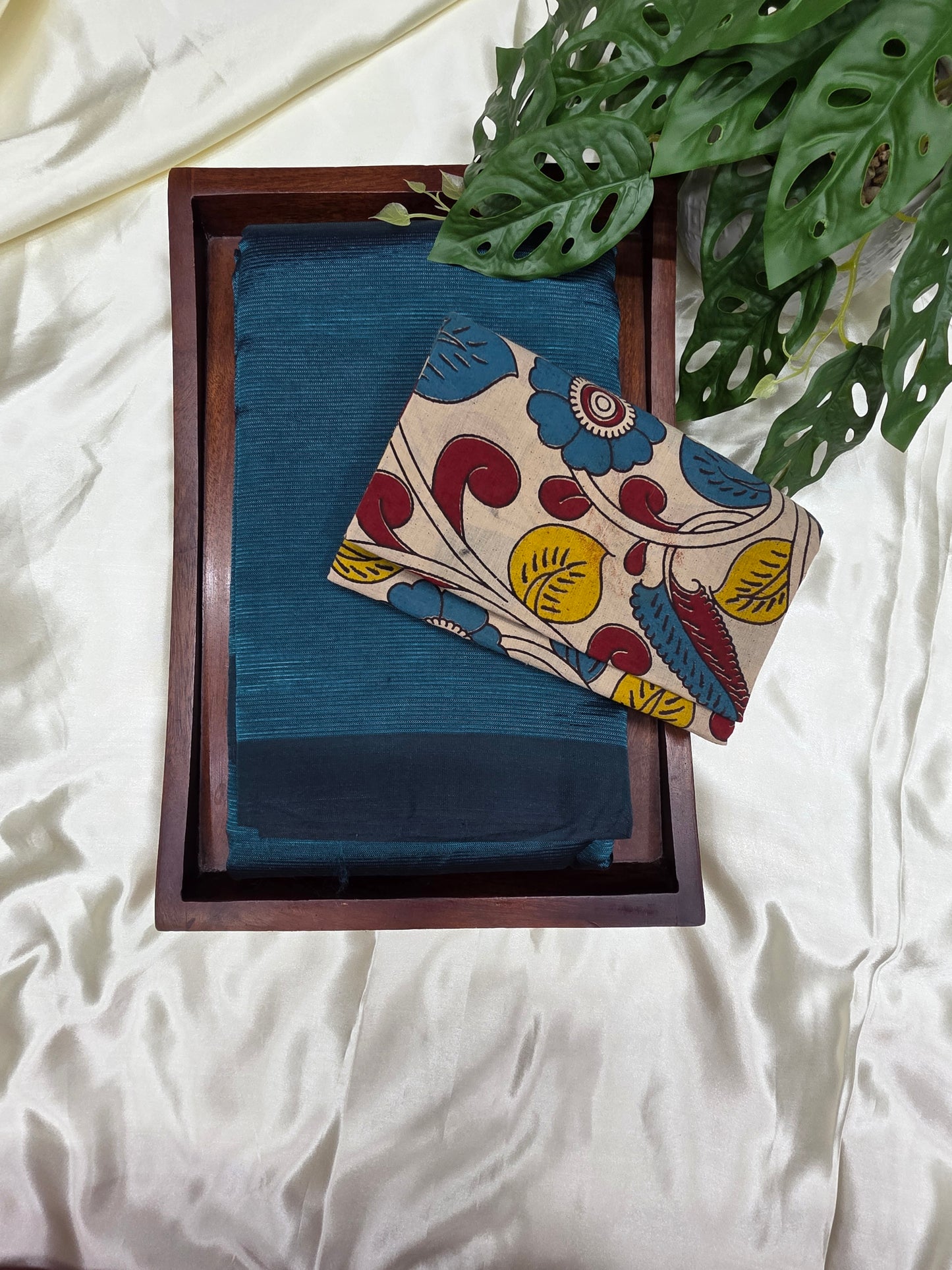 Mangalgiri Saree with printed blouse