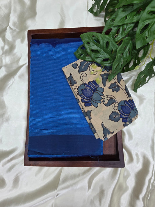 Mangalgiri Saree with printed blouse