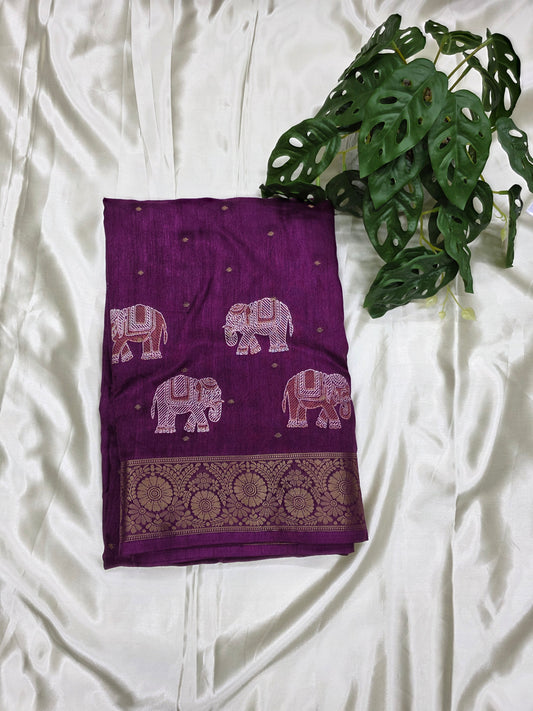 Cotton Blend Fancy Saree