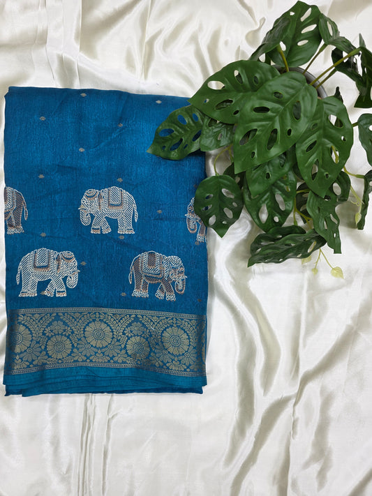 Cotton Blend Fancy Saree