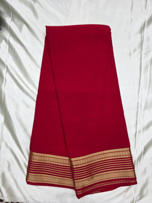 Plain Crepe Silk Saree