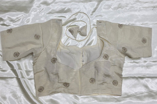 Cream colour Sequence Blouse