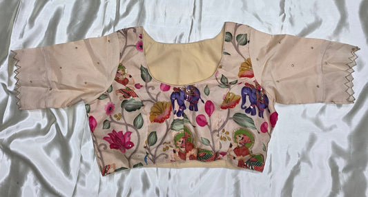 Cream Sequence Blouse