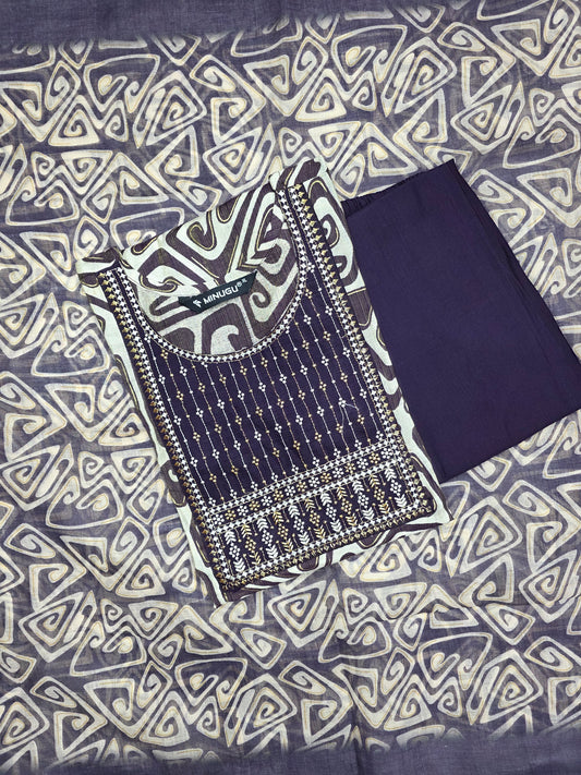 Purple Roman Silk 3pc Set