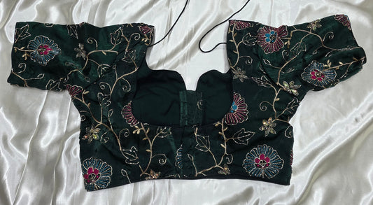 Dark Green Work Blouse