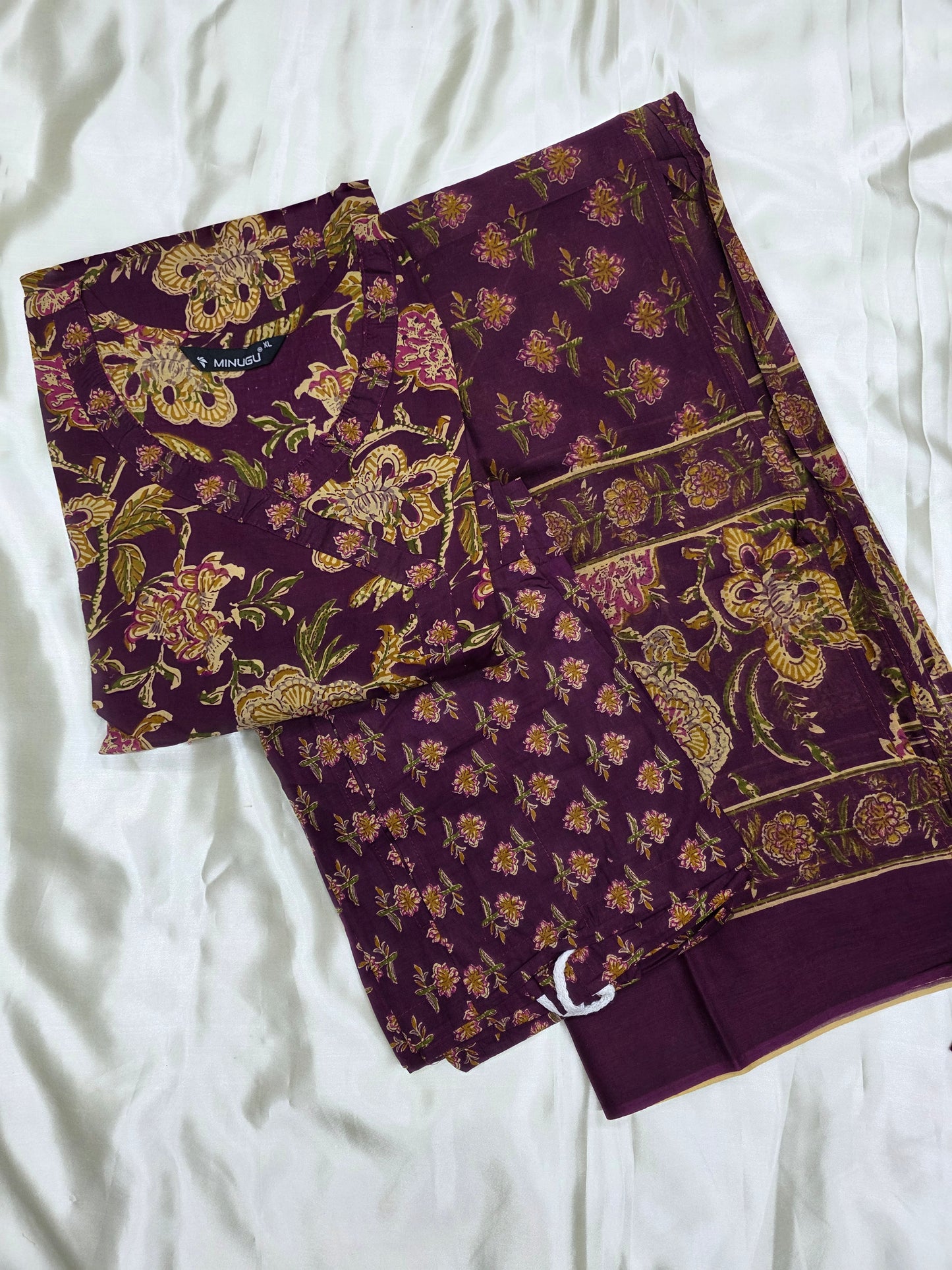 Purple Cotton 3pc Set