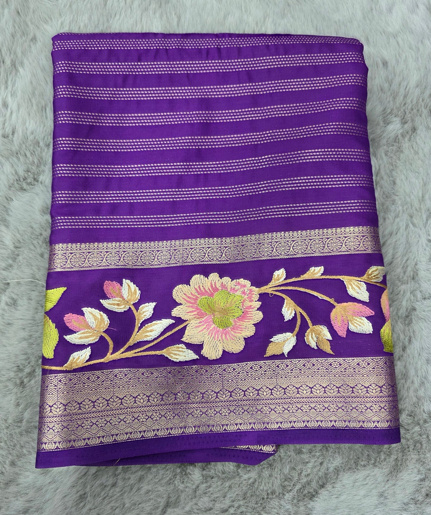 Semi Crepe with Embroidery