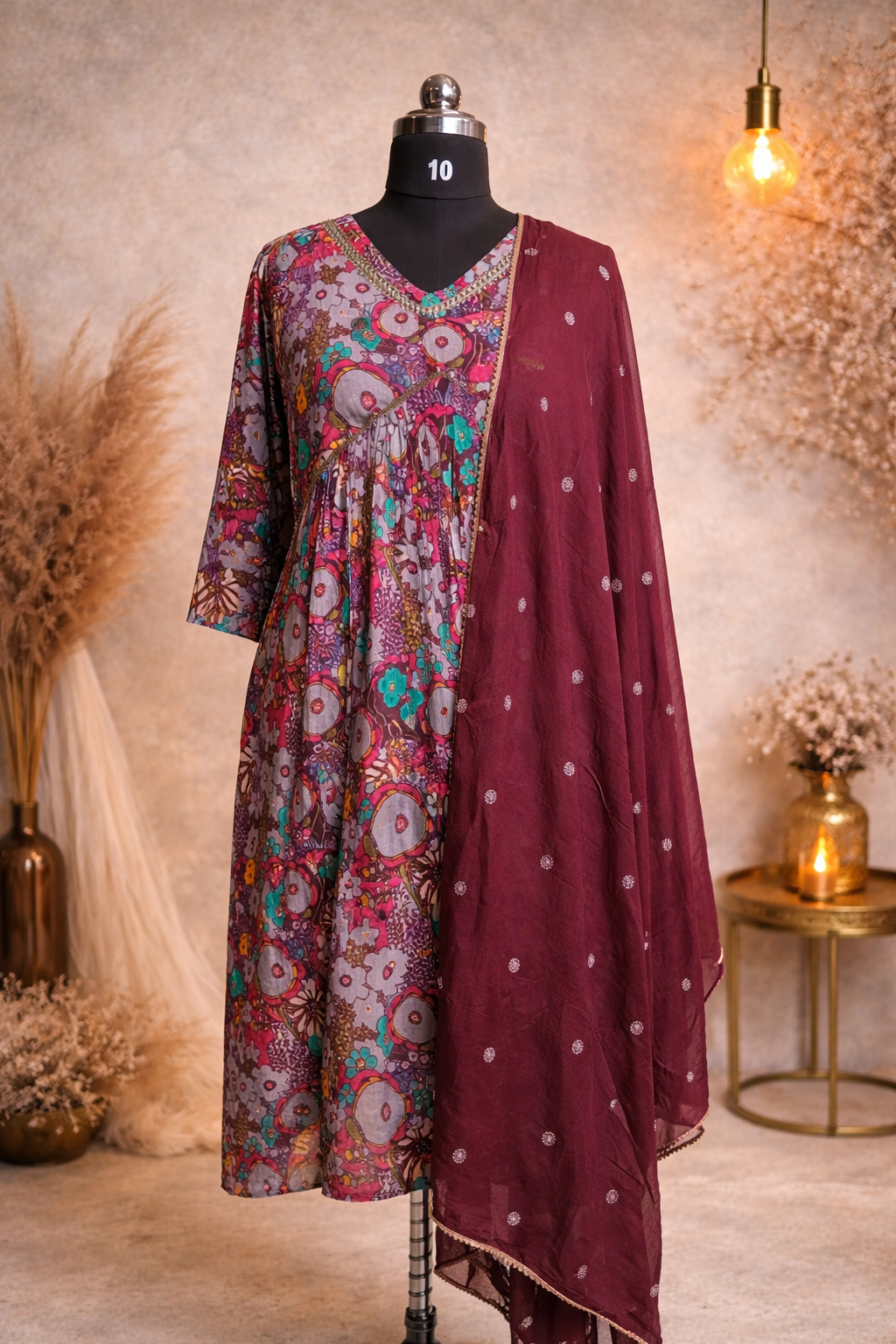 Alia cut Floral 3pc Set