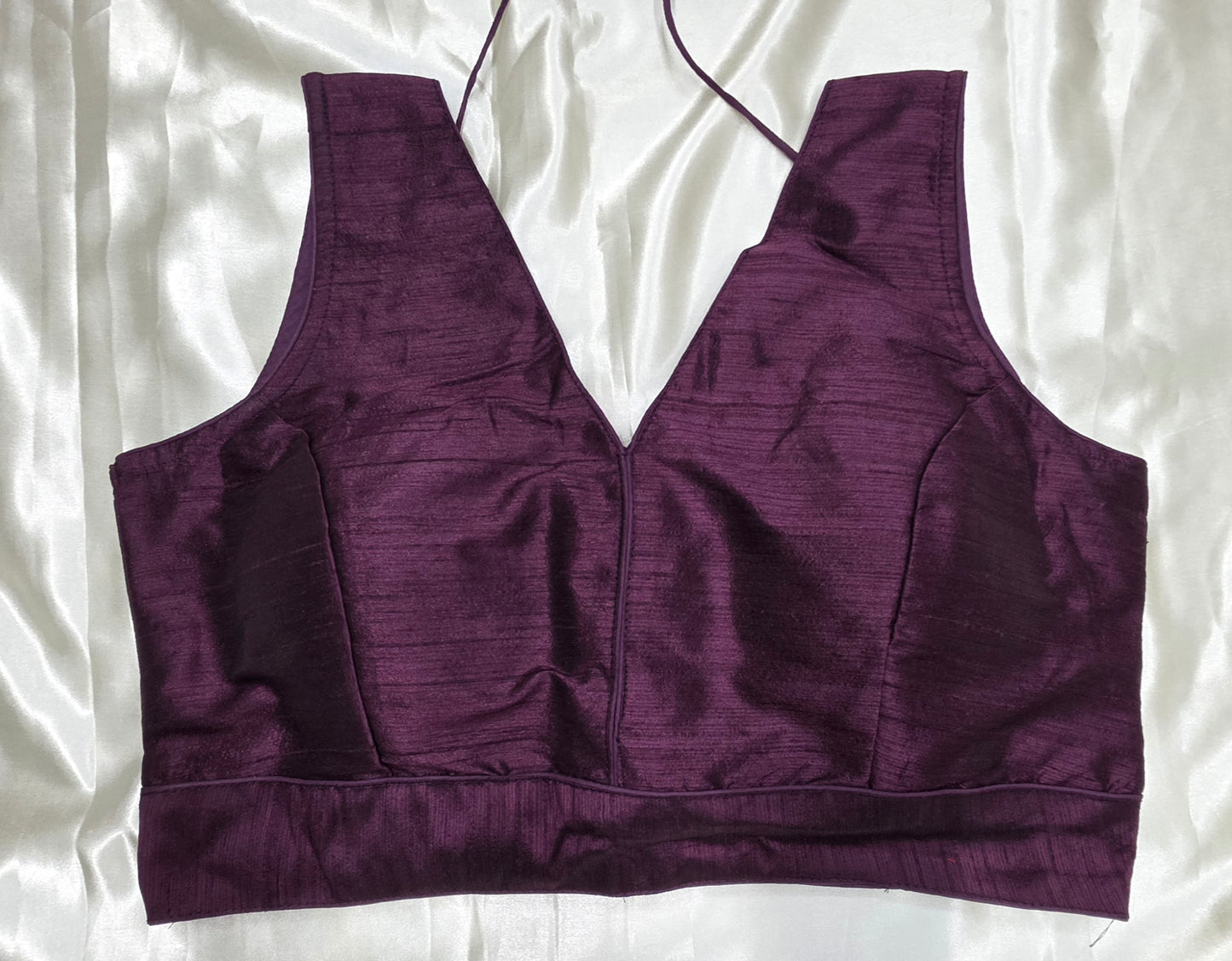 Purple Raw Silk Blouse