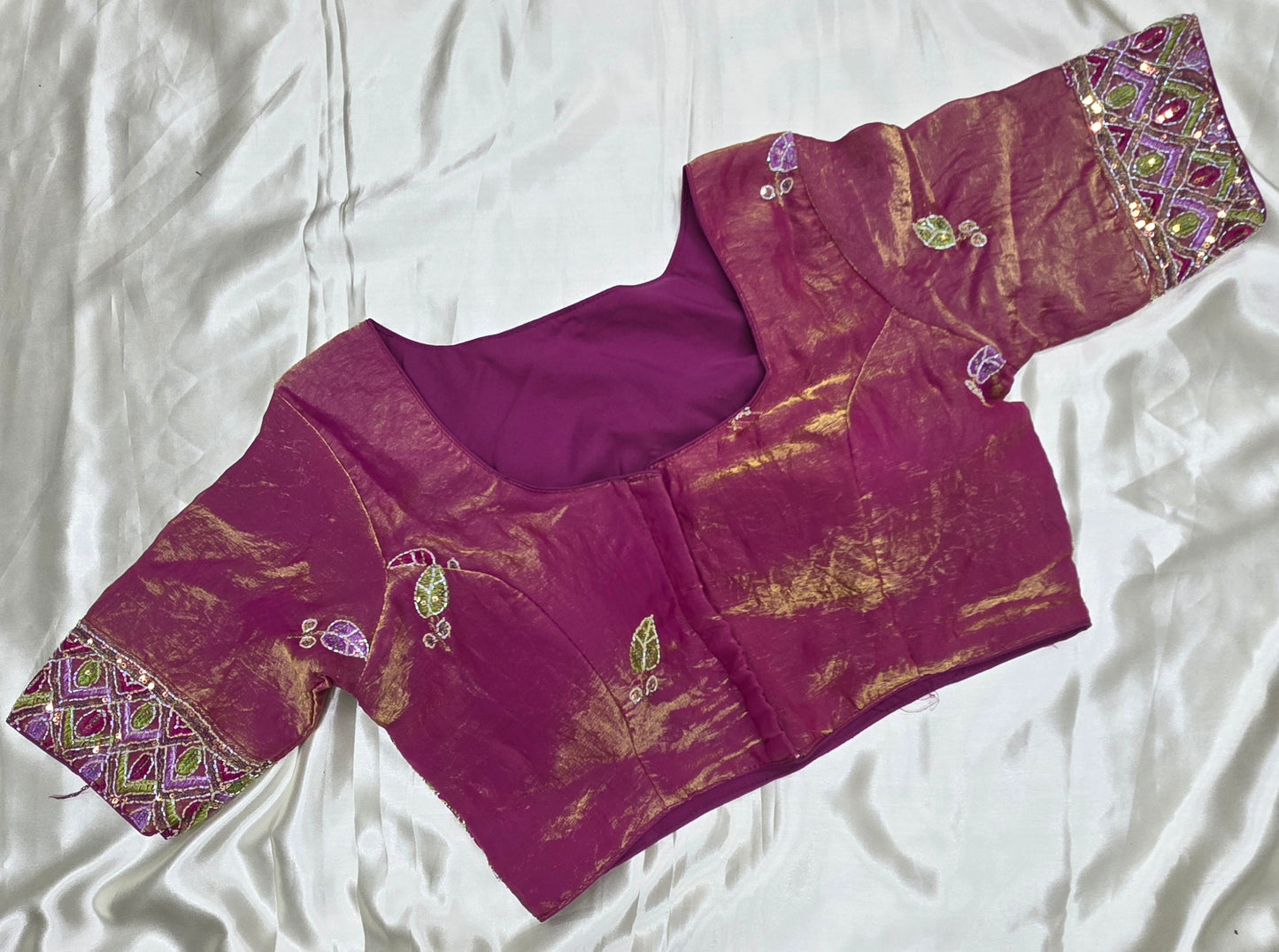 Magenta colour Work Blouse