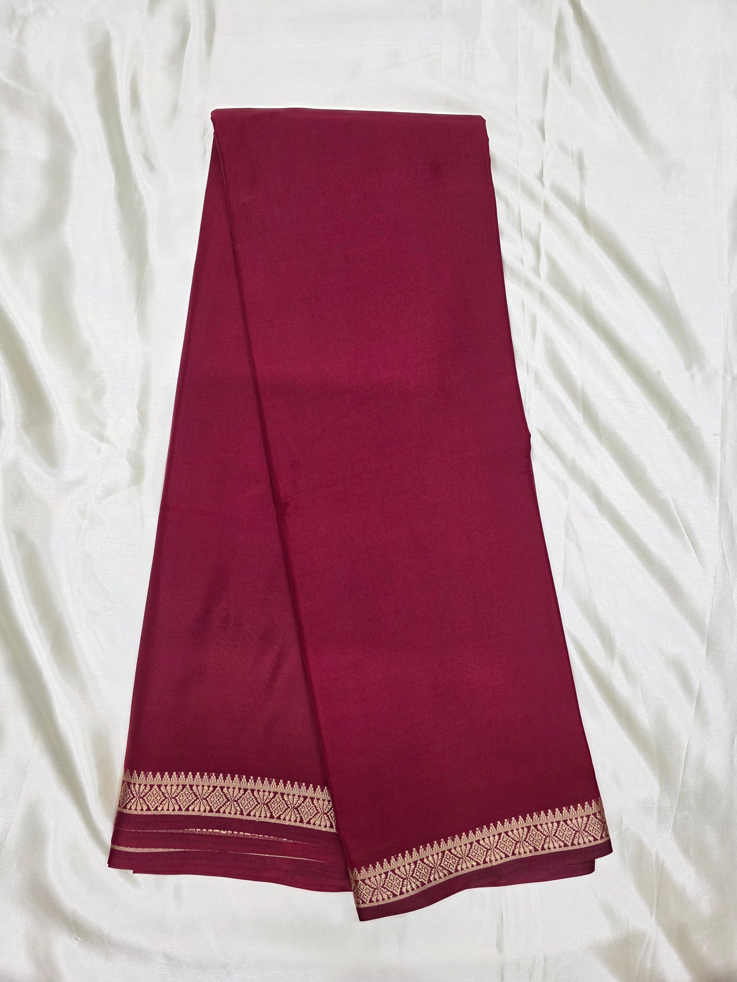 Plain Crepe Silk Saree