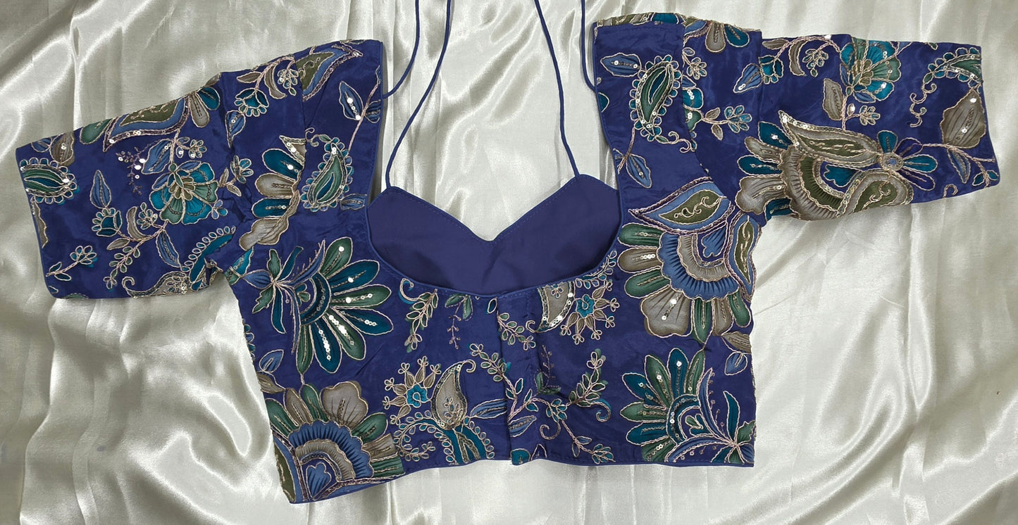 Ink blue Crepe Blouse