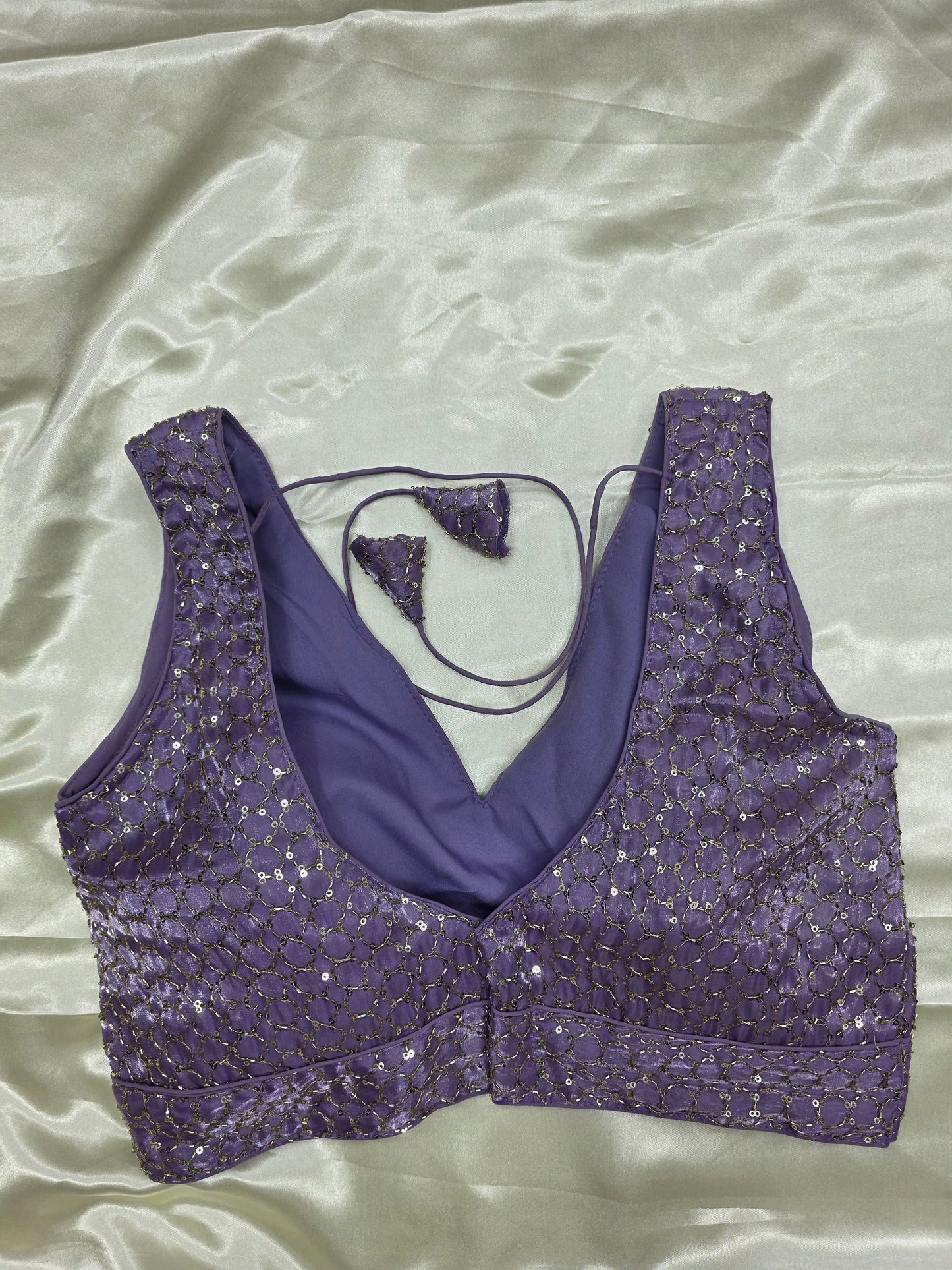 Lavender colour Sequence Blouse
