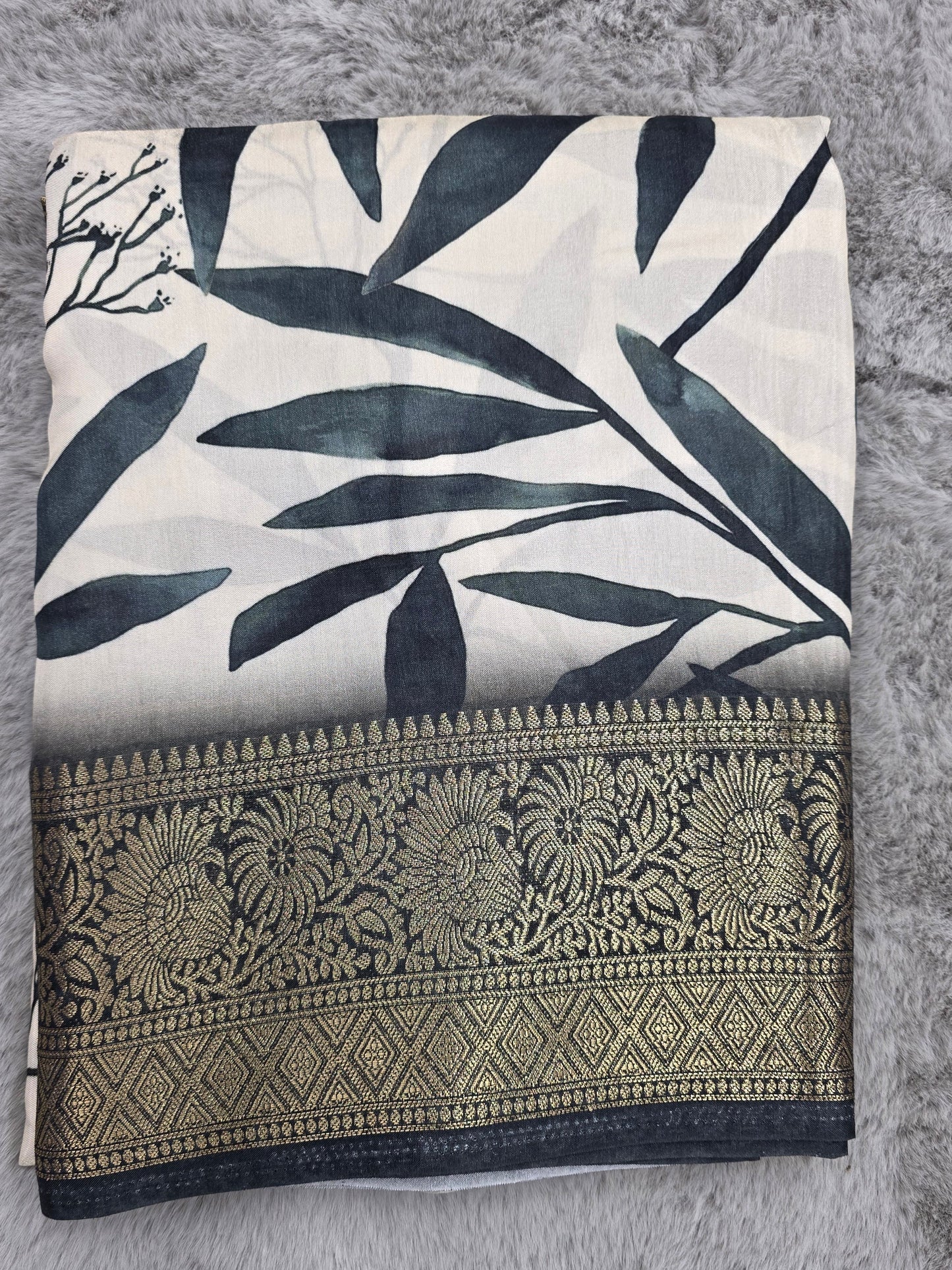 Printed silk cotton saree