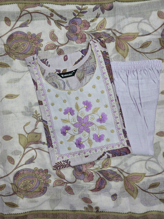 Lavender Roman Silk 3pc Set