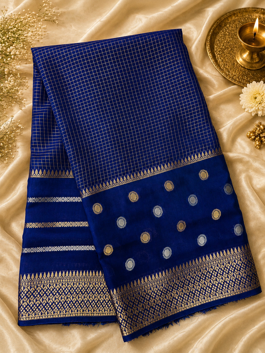 Premium Crepe Mysore Silk Saree