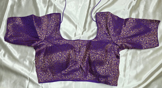 Purple Brocade Blouse