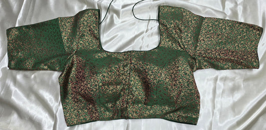 Green Brocade Blouse