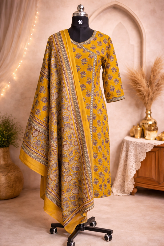 Yellow Cotton 3pc Set