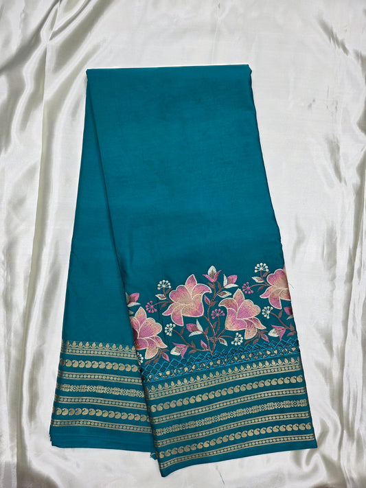 Cut-Work Semi Crepe Silk