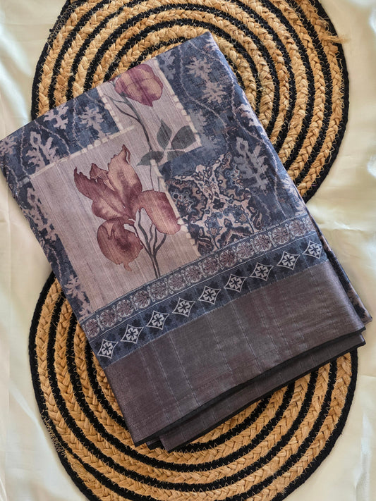 Printed silk cotton sarees