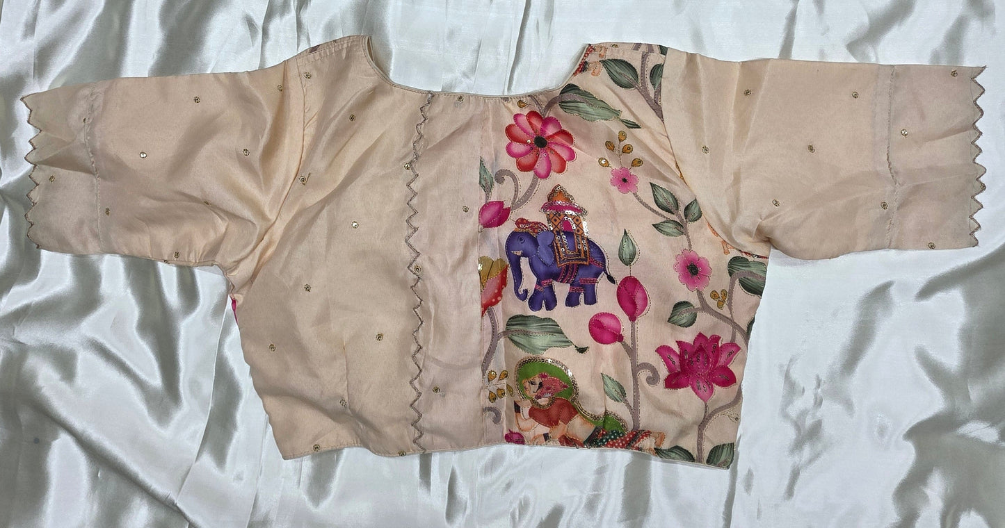 Cream Sequence Blouse