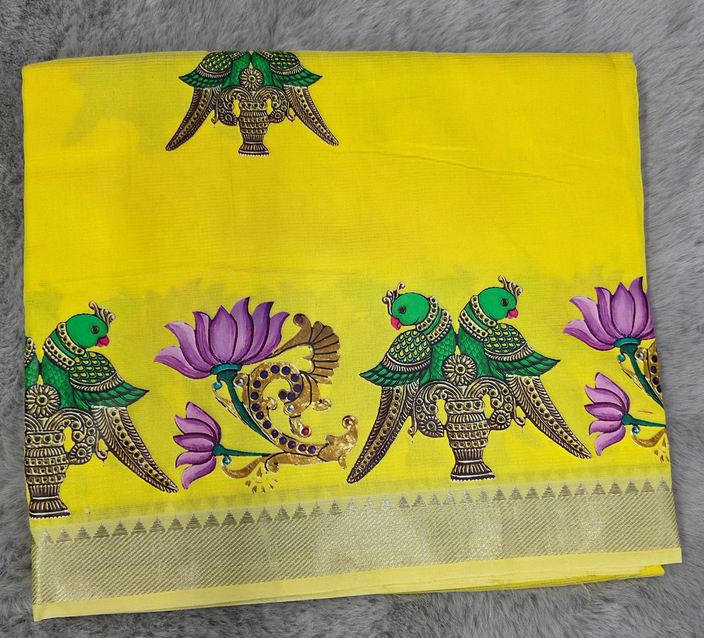 Mangalgiri Saree with Tanjavur Prints - SHC001