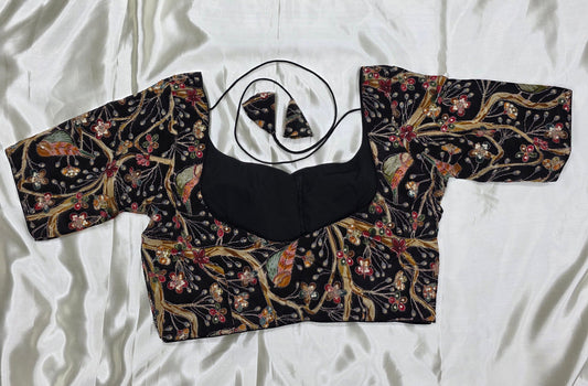 Black Crepe Silk Blouse