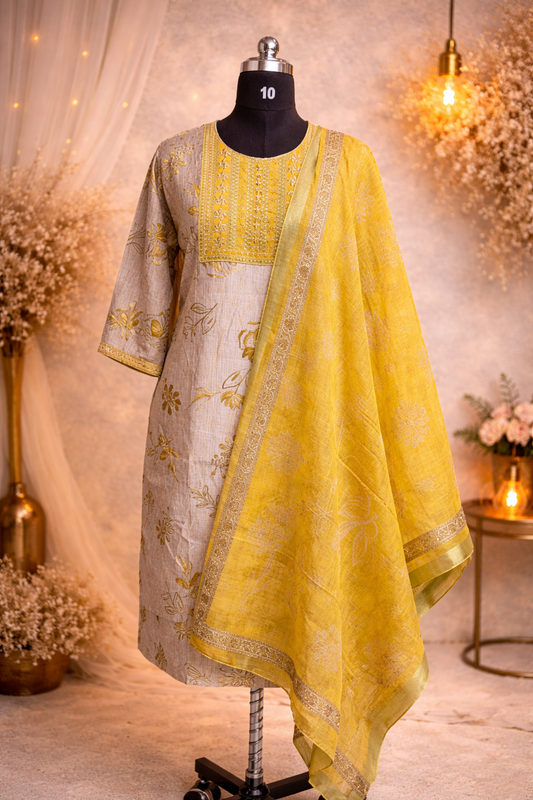 Green Roman Silk 3pc Set