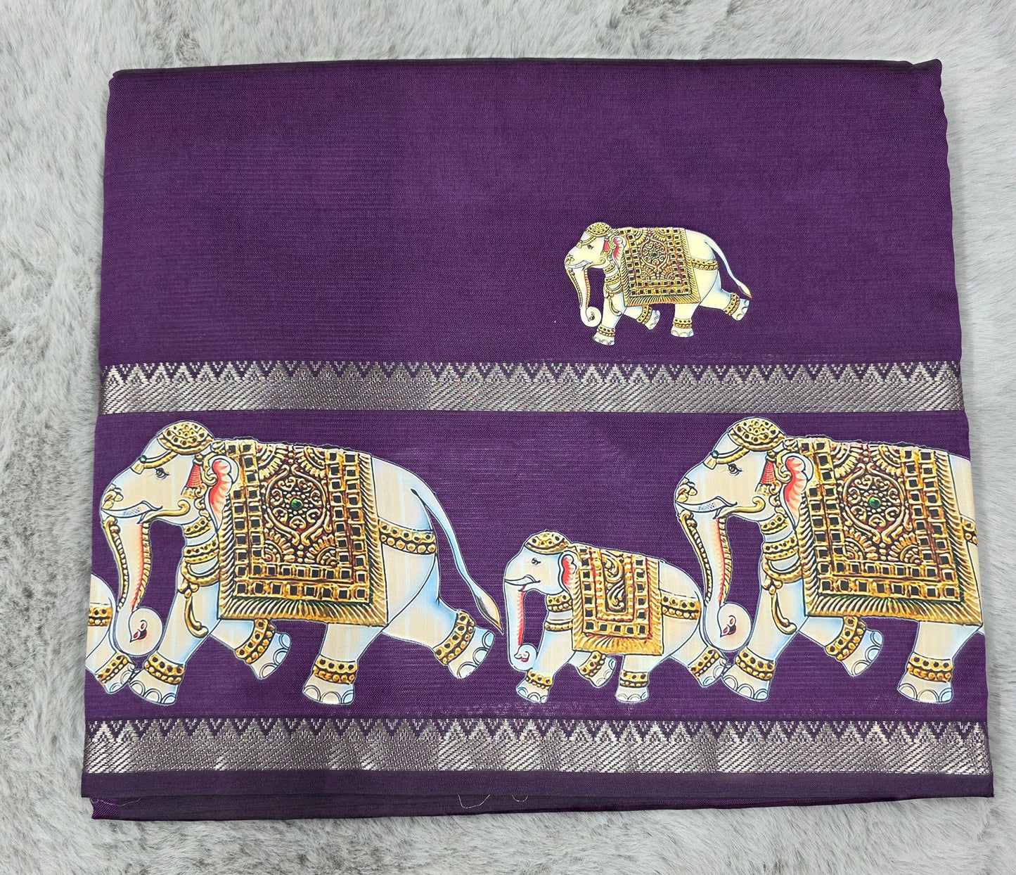 Mangalgiri Saree with Tanjavur Prints - SHC001