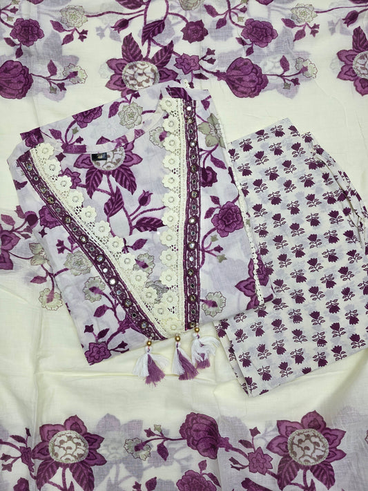 Purple Mul Cotton 3pc Set